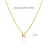 Initials Brick Alphabet Letter Necklace Gold Layered Steel Jewellery